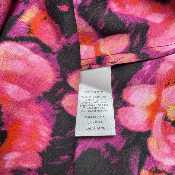 Talbots Pink & Purple Floral Sleeveless Blouse - Picture 7 of 7